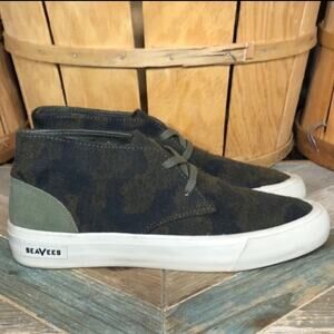 Seavees Maslon Desert Boot Wintertide Green Camo Wool Chukka Boots Mens Size 8.5